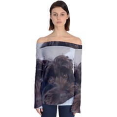 Laying In Dog Bed Off Shoulder Long Sleeve Top by pauchesstore
