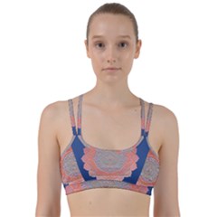 Boho Bliss Peach Metallic Mandala Line Them Up Sports Bra by beautyskulls