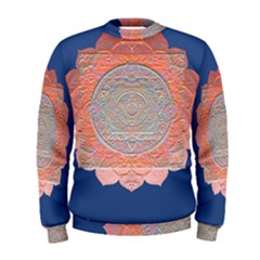 Boho Bliss Peach Metallic Mandala Men s Sweatshirt by beautyskulls