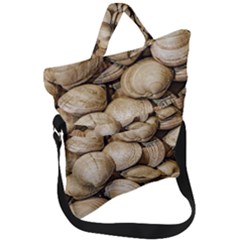 Shellfishs Photo Print Pattern Fold Over Handle Tote Bag by dflcprintsclothing