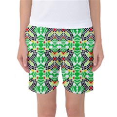 Modern Vintage Butterfly Geometric Women s Basketball Shorts