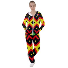 Reggae Vintage Geometric Vibrations Women s Tracksuit by beautyskulls