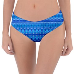 Stunning Luminous Blue Micropattern Magic Reversible Classic Bikini Bottoms by beautyskulls