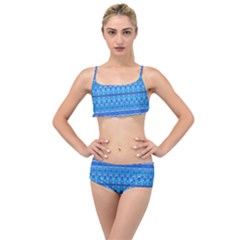 Stunning Luminous Blue Micropattern Magic Layered Top Bikini Set by beautyskulls