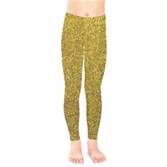 Gold Sparkles Kids  Legging by retrotoomoderndesigns