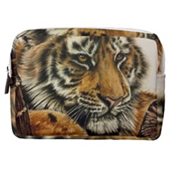 Tiger Cub  Make Up Pouch (medium) by ArtByThree