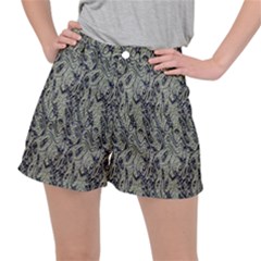 Silver Blue Fantasy Stretch Ripstop Shorts