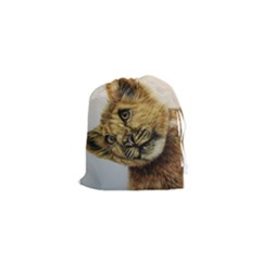 Lion Cub Drawstring Pouch (xs) by ArtByThree