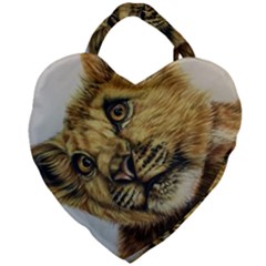 Lion Cub Giant Heart Shaped Tote