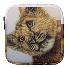 Lion Cub Mini Square Pouch by ArtByThree