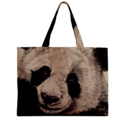 Giant Panda Zipper Mini Tote Bag by ArtByThree