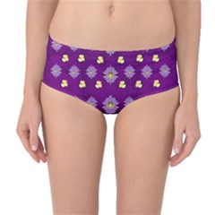 A Feel Of Flowers In Beautiful Air Mid-waist Bikini Bottoms by pepitasart