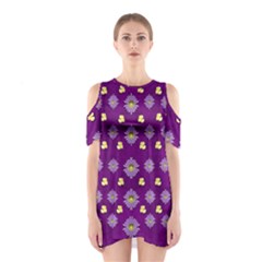 A Feel Of Flowers In Beautiful Air Shoulder Cutout One Piece Dress by pepitasart