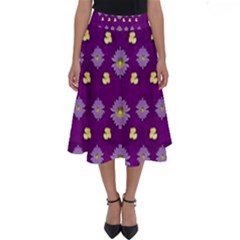 A Feel Of Flowers In Beautiful Air Perfect Length Midi Skirt by pepitasart