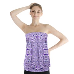 Lavender Lace Mandala Strapless Top by retrotoomoderndesigns