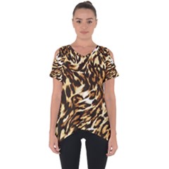 Luxury Animal Print Cut Out Side Drop Tee