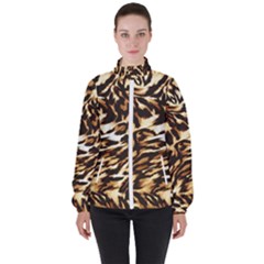 Luxury Animal Print High Neck Windbreaker (Women)