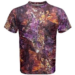 Colorful Rusty Abstract Print Men s Cotton Tee by dflcprintsclothing