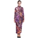 Colorful Rusty Abstract Print Turtleneck Maxi Dress View1