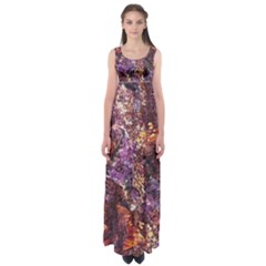 Colorful Rusty Abstract Print Empire Waist Maxi Dress by dflcprintsclothing