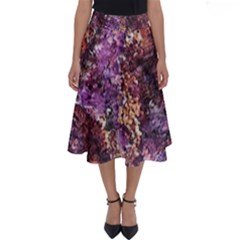 Colorful Rusty Abstract Print Perfect Length Midi Skirt by dflcprintsclothing