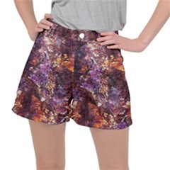 Colorful Rusty Abstract Print Stretch Ripstop Shorts by dflcprintsclothing