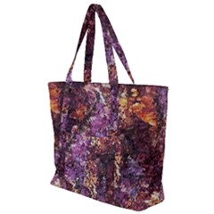 Colorful Rusty Abstract Print Zip Up Canvas Bag by dflcprintsclothing