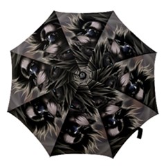 Angry Lion Digital Art Hd Hook Handle Umbrellas (medium) by Sudhe