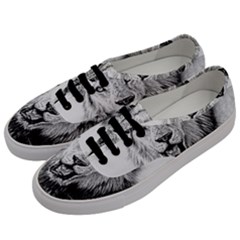 Lion Wildlife Art And Illustration Pencil Men s Classic Low Top Sneakers by Sudhe