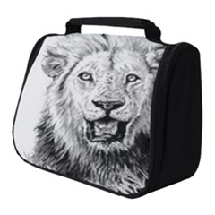 Lion Wildlife Art And Illustration Pencil Full Print Travel Pouch (small) by Sudhe