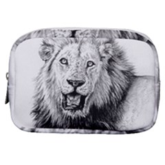 Lion Wildlife Art And Illustration Pencil Make Up Pouch (small) by Sudhe