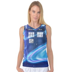 Tardis Space Women s Basketball Tank Top by Sudhe