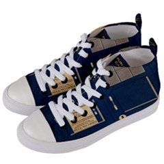 Tardis Poster Women s Mid-top Canvas Sneakers by Sudhe