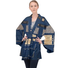 Tardis Poster Velvet Kimono Robe