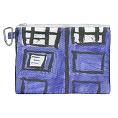 Tardis Painting Canvas Cosmetic Bag (xl) by Sudhe