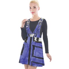 Tardis Painting Plunge Pinafore Velour Dress