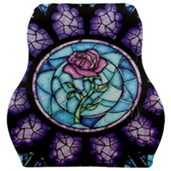 Cathedral Rosette Stained Glass Beauty And The Beast Car Seat Velour Cushion 