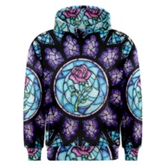 Cathedral Rosette Stained Glass Beauty And The Beast Men s Overhead Hoodie by Sudhe