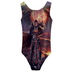 Fantasy Art Fire Heroes Heroes Of Might And Magic Heroes Of Might And Magic Vi Knights Magic Repost Kids  Cut-out Back One Piece Swimsuit by Sudhe
