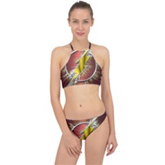 Flashy Logo Racer Front Bikini Set by Sudhe