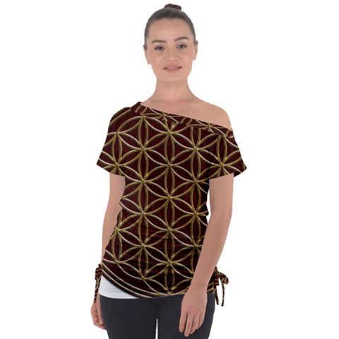 Flower Of Life Tie-up Tee by Sudhe