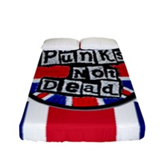 Punk Not Dead Music Rock Uk United Kingdom Flag Fitted Sheet (full/ Double Size) by Sudhe