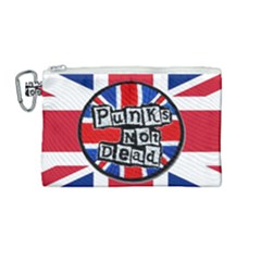 Punk Not Dead Music Rock Uk United Kingdom Flag Canvas Cosmetic Bag (medium) by Sudhe