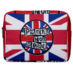 Punk Not Dead Music Rock Uk United Kingdom Flag Make Up Pouch (large) by Sudhe