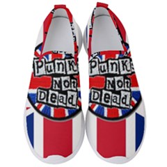 Punk Not Dead Music Rock Uk United Kingdom Flag Men s Slip On Sneakers by Sudhe