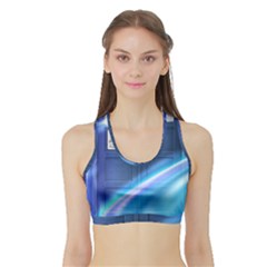 Tardis Space Sports Bra With Border by Sudhe