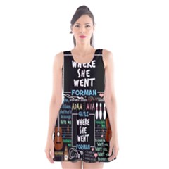 Book Quote Collage Scoop Neck Skater Dress