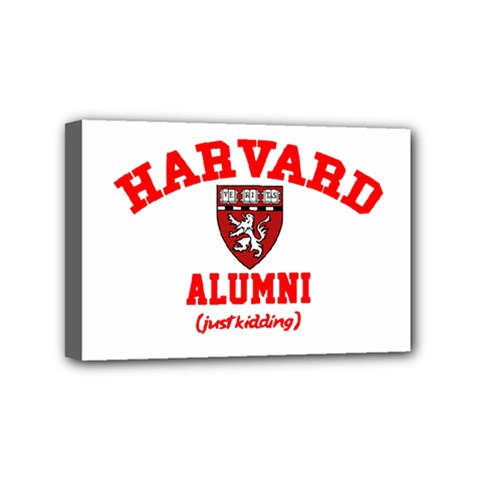 Harvard Alumni Just Kidding Mini Canvas 6  X 4  (stretched) by Sudhe