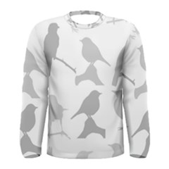 Bird Watching - Greyscale Men s Long Sleeve Tee