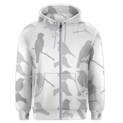 Bird Watching - Greyscale Men s Zipper Hoodie by WensdaiAmbrose